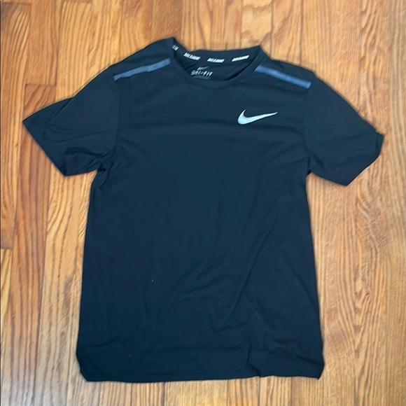 Nike Rise 365 Breathe Short Sleeve Running Shirt Top Black men's small - Picture 1 of 7